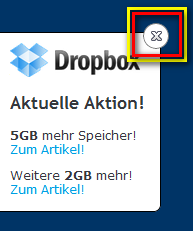 Dropbox schließen