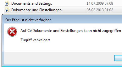 Explorer Fehler symbolische Ordner